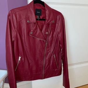 red leather jacket